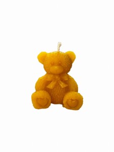 Świeca z wosku pszczelego miś 5cm